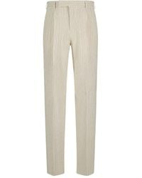 PT Torino - Pinstripe Pleated Trousers - Lyst