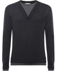Alpha Studio - V-neck Merino Wool Sweater - Lyst