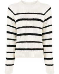 Vince - Striped Ribbed-knit Jumper - Lyst