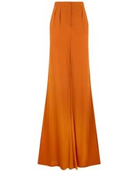 Alberta Ferretti - High-Waisted Flared Maxi Skirt - Lyst