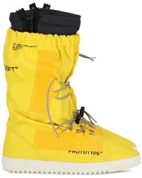 Off-White c/o Virgil Abloh - Lace-Up Zip Ridged-Sole Rain Boots - Lyst