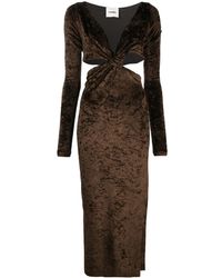 Nanushka - Abito Zanee Midi Con Dettaglio Cut-Out - Lyst