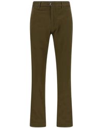 Incotex - Straight-Leg Logo-Patch Trousers - Lyst