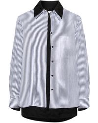 Bottega Veneta - Layered-detail Striped Shirt - Lyst