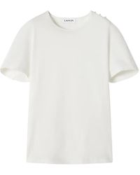 Lanvin - Cape-Effect Embellished T-Shirt - Lyst