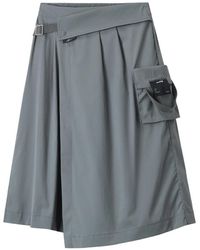 Izzue - Buckle-Detail Midi Skirt - Lyst