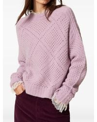 Twinset - Diamond Pattern Sweater - Lyst