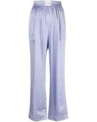 Alexander Wang - Silk-jacquard Wide-leg Trousers - Lyst