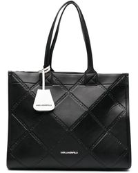 Karl Lagerfeld - Large K/skuare Logo-embossed Tote Bag - Lyst
