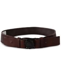 Ermanno Scervino - Logo-Buckle Leather-Trim Belt - Lyst