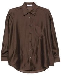 ELEH - Satin-Finish Button-Down Shirt - Lyst