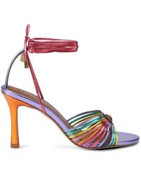 Kurt Geiger - Multi-Strap Tie-Fastening Heeled Sandals - Lyst
