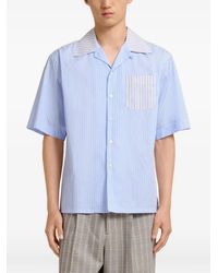 Marni - Striped Poplin Bowling Shirt With Contrast Accents - Lyst