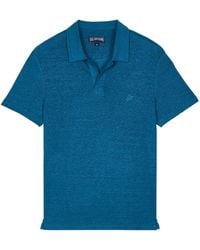 Vilebrequin - Embroidered-logo Linen Polo Shirt - Lyst