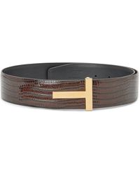 Tom Ford - T-buckle Leather Belt - Lyst