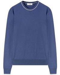RETORI - Contrast-Trim Crewneck Sweater - Lyst