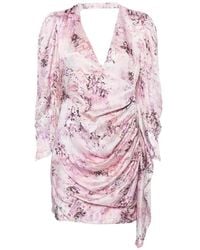 IRO - Floral Print Silk Short Dress - Lyst