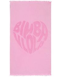 Bimba Y Lola - Logo-jacquard Cotton Beach Towel - Lyst