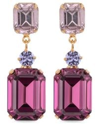 Jennifer Behr - Boucles D'Oreilles Justine À Ornements De Cristaux - Lyst