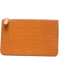 TOTEME - Croco-Embossed Threefold Clutch - Lyst