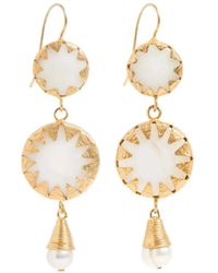 freya rose - Warrioress Medallion Drop-Design Earrings - Lyst