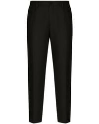 Dolce & Gabbana - Logo-Patch Tailored-Cut Trousers - Lyst