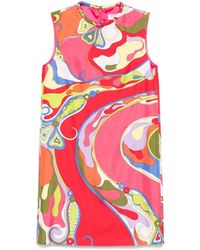PUCCI - Zijden Mini-Jurk Met Orchidee-Print - Lyst
