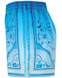 CASABLANCA - Gradient Egyptian Rug Silk Shorts - Lyst