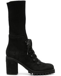 Le Silla - St. Moritz 90Mm Suede Boots - Lyst