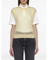 Brunello Cucinelli - Crew-Neck Knitted Vest - Lyst