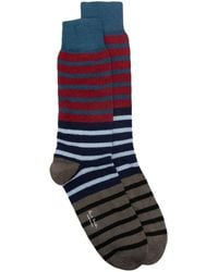 Paul Smith - Fine-knit Striped Ankle Socks - Lyst