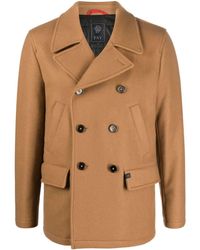 Fay - Textured Double-breasted Coat - Lyst