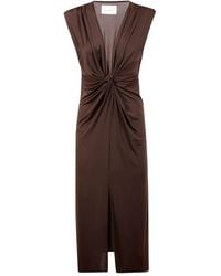 Mc2 Saint Barth - Marina Knot-Detail Midi Dress - Lyst