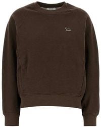 Maison Kitsuné - Logo-Embroidered Long-Sleeve Sweatshirt - Lyst