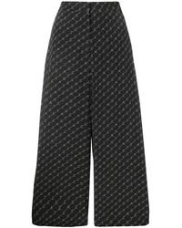 Stella McCartney - Logo Wide Leg Trousers - Lyst