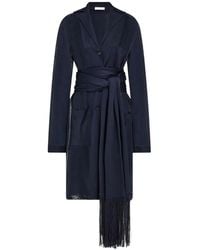 Ferragamo - Fringe-Trimmed Sheer Cardigan - Lyst