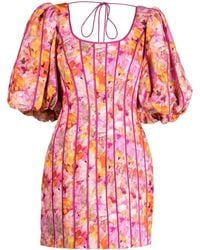 Acler - Mini-jurk Met Bloemenprint - Lyst
