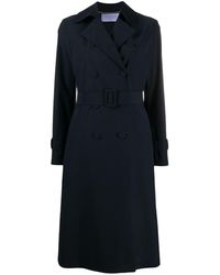 Harris Wharf London Gabardina con doble botonadura - Azul