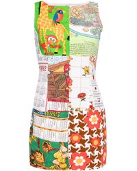 Marine Serre - Graphic-print Cotton Mini Dress - Lyst