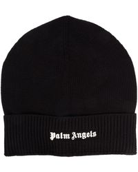 Palm Angels - Logo-lettering Knitted Beanie - Lyst