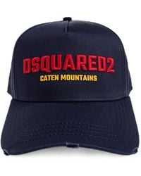 DSquared² - Logo-Embroidered Distressed Baseball Cap - Lyst