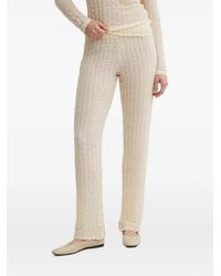 Résumé - Seersucker-Effect Straight-Leg Trousers - Lyst