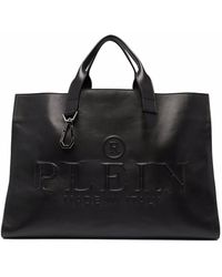Philipp Plein - Logo-debossed Leather Tote Bag - Lyst