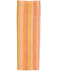 Agua de Coco - Striped Metallic-Effect Maxi Skirt - Lyst