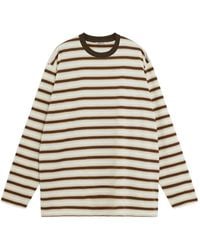 AURALEE - Striped Long-Sleeve Top - Lyst