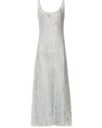 Fabiana Filippi - Openwork Knit Maxi Dress - Lyst
