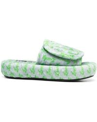 Natasha Zinko - Lucky Slippers Met Klittenband - Lyst