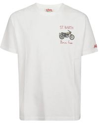 MC2 Saint Barth - Portofino T-Shirt With Born Free Embroidery - Lyst