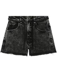 Izzue - Jeans-Shorts mit Logo-Print - Lyst