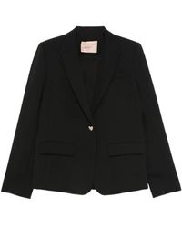 Twinset - Crêpe Blazer With Heart-Shaped Button - Lyst